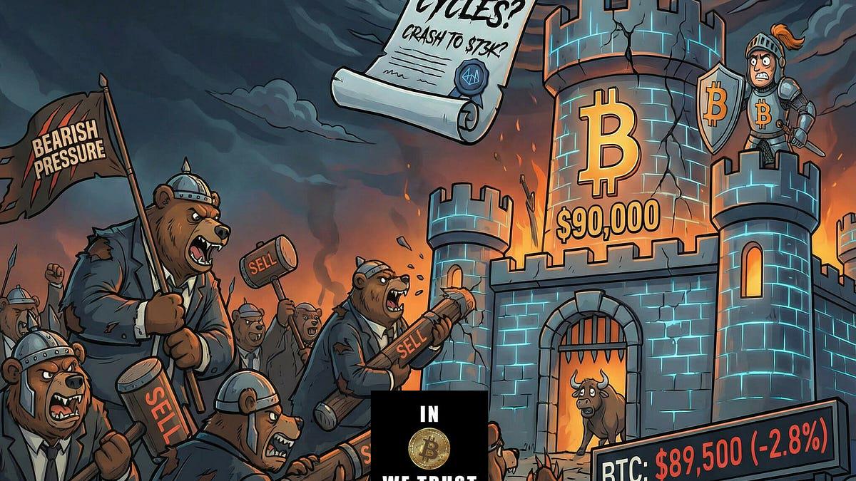 🐻 비트코인, 약세 압박 속 9만 달러 지지선 사수 가능할까?