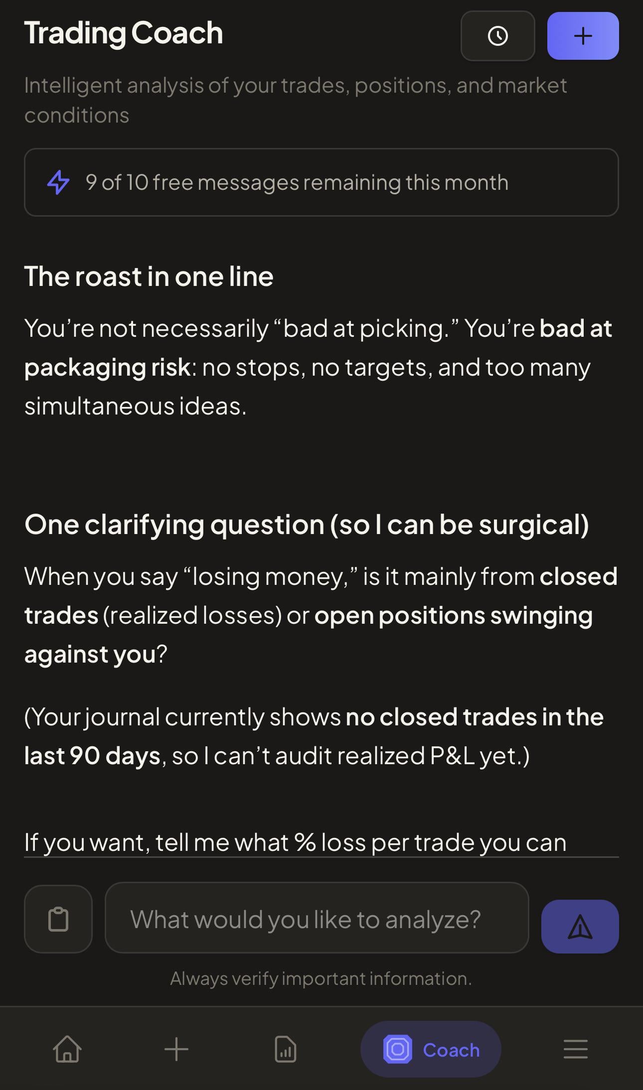 트레이딩 코치한테 혼났습니다 😓