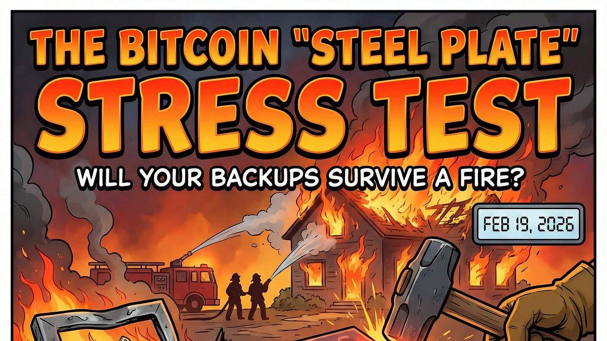 비트코인 스틸 플레이트 스트레스 테스트: 백업이 화재를 견딜까? 🔥