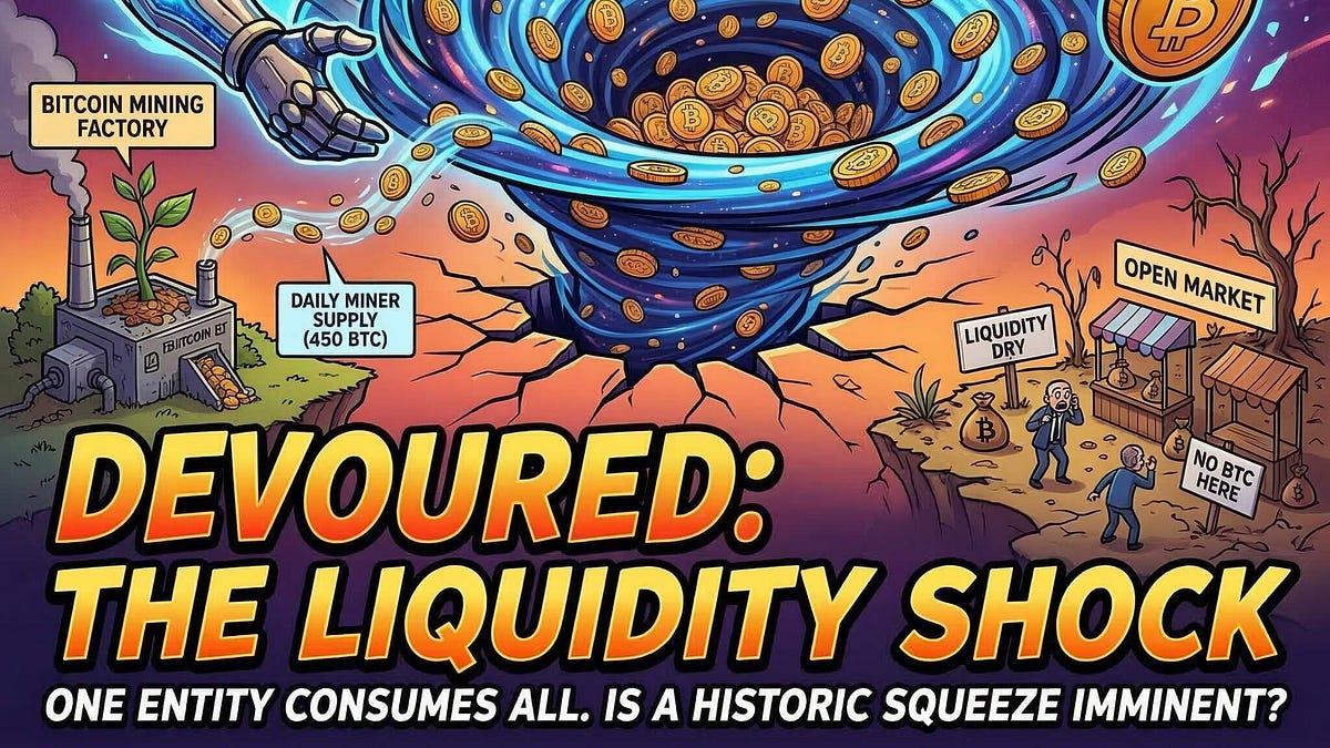 유동성 충격의 그림자: 세일러의 매집이 비트코인을 생성 속도보다 빠르게 집어삼기고 있다 🚨