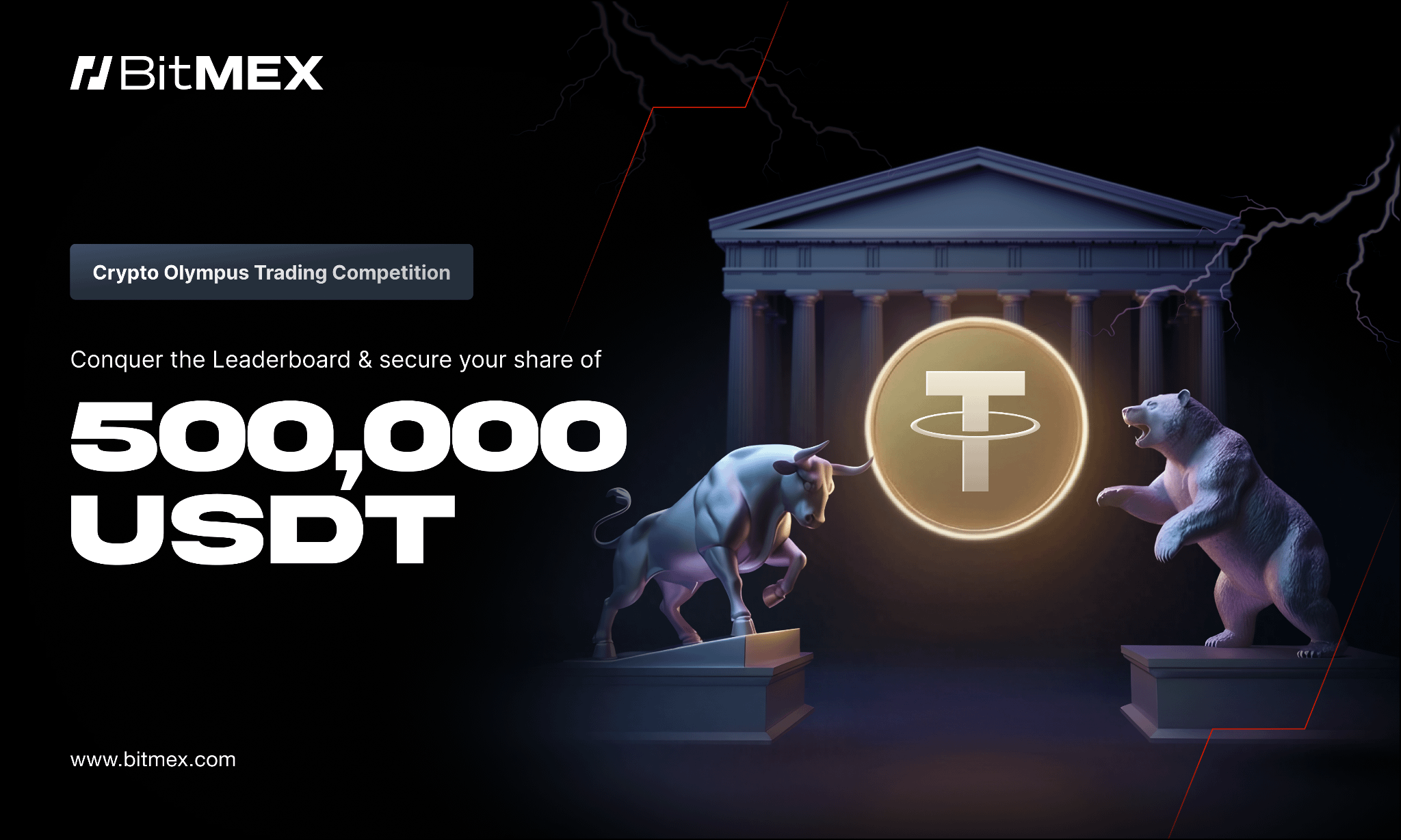 BitMEX 'Crypto Olympus' 트레이딩 대회 — 상금 500,000 USDT 🏆