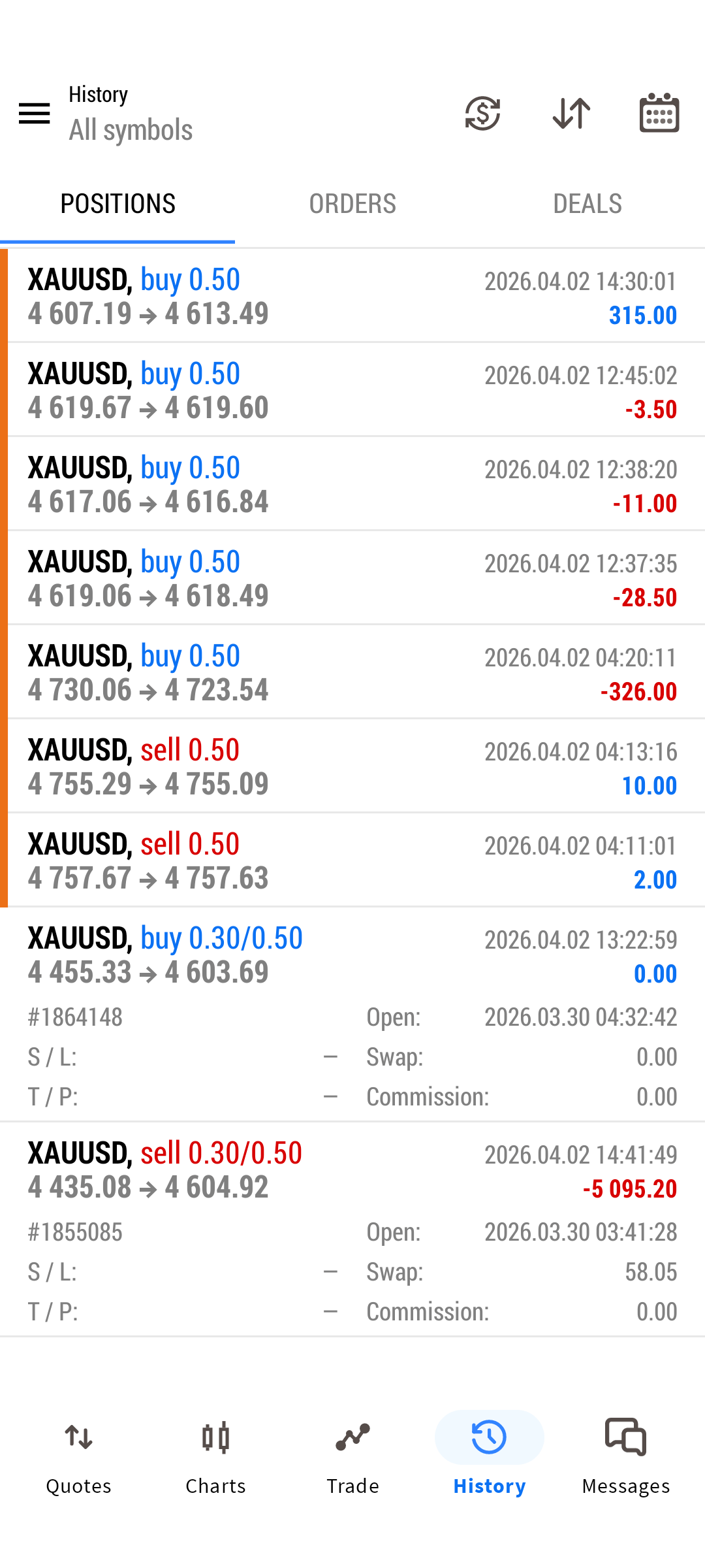 AXI에서 내 포지션이 부분 청산됐습니다 😠