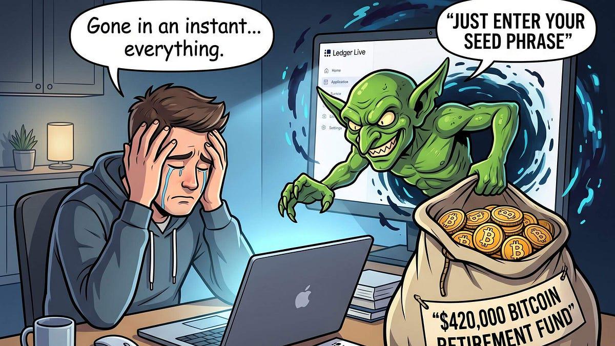 🎵 음악가가 10년간 모은 비트코인 은퇴 자금을 가짜 앱 하나에 날린 4억 2천만원의 실수