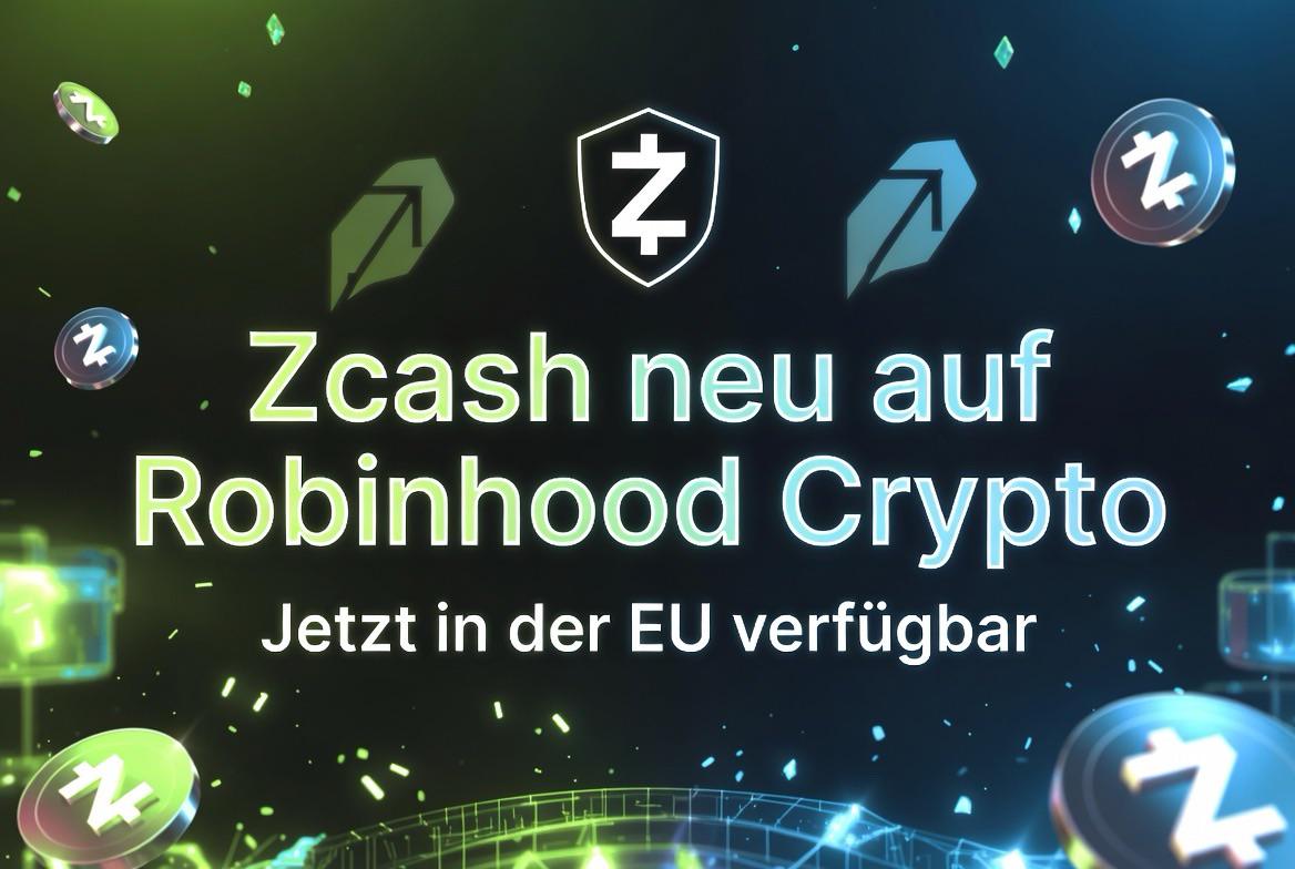 Zcash(ZEC), 이제 유럽에서 Robinhood Crypto로 거래 가능 🚀