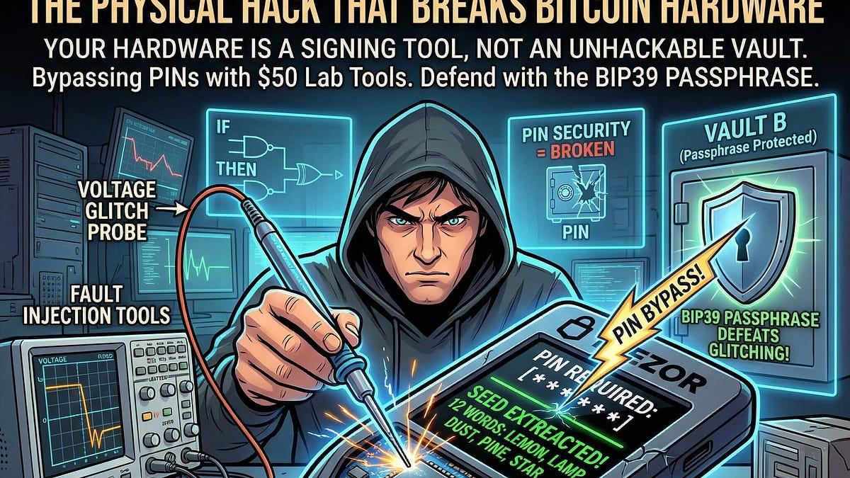 전압 결함 주입으로 오픈소스 비트코인 하드웨어가 뚫렸다 🚨