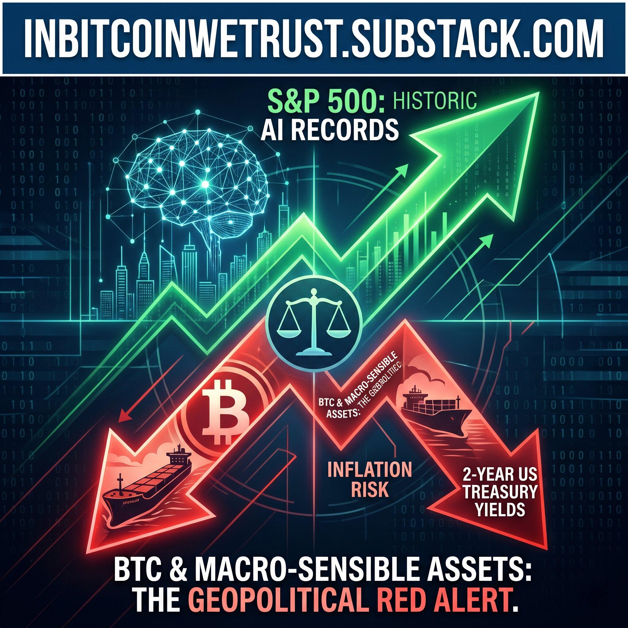 S&P 500의 AI 주도 최고점에 들떠 있지만, 비트코인과 채권 시장에 경고등이 켜지고 있습니다 🚨