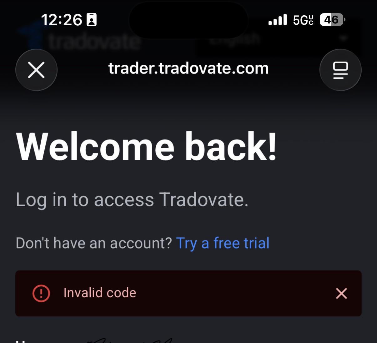 Tradovate 입금 문제 문의 🚫