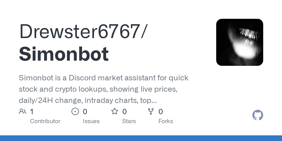 디스코드에서 바로 시장 정보 확인 가능한 Simonbot 만들었어요 🤖